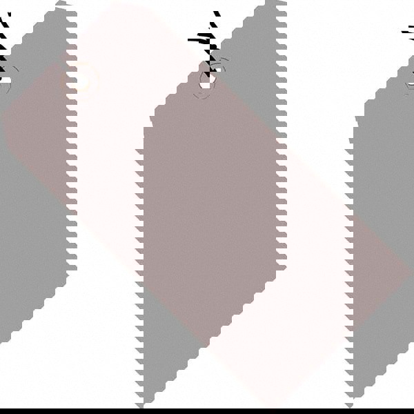 Blank Tag: 4-3/4'' High, Gray, Synthetic Paper